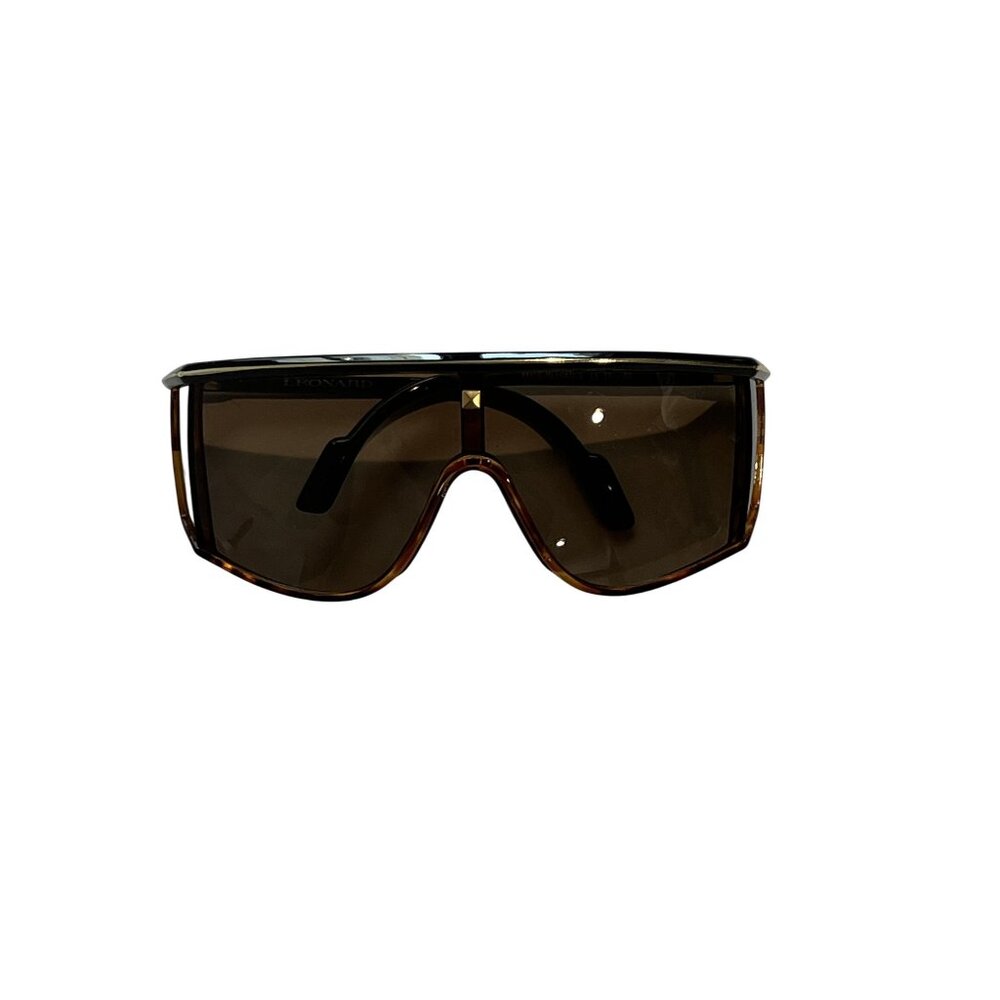 LEONARD Paris Oversized Mask Sunglasses in Brown